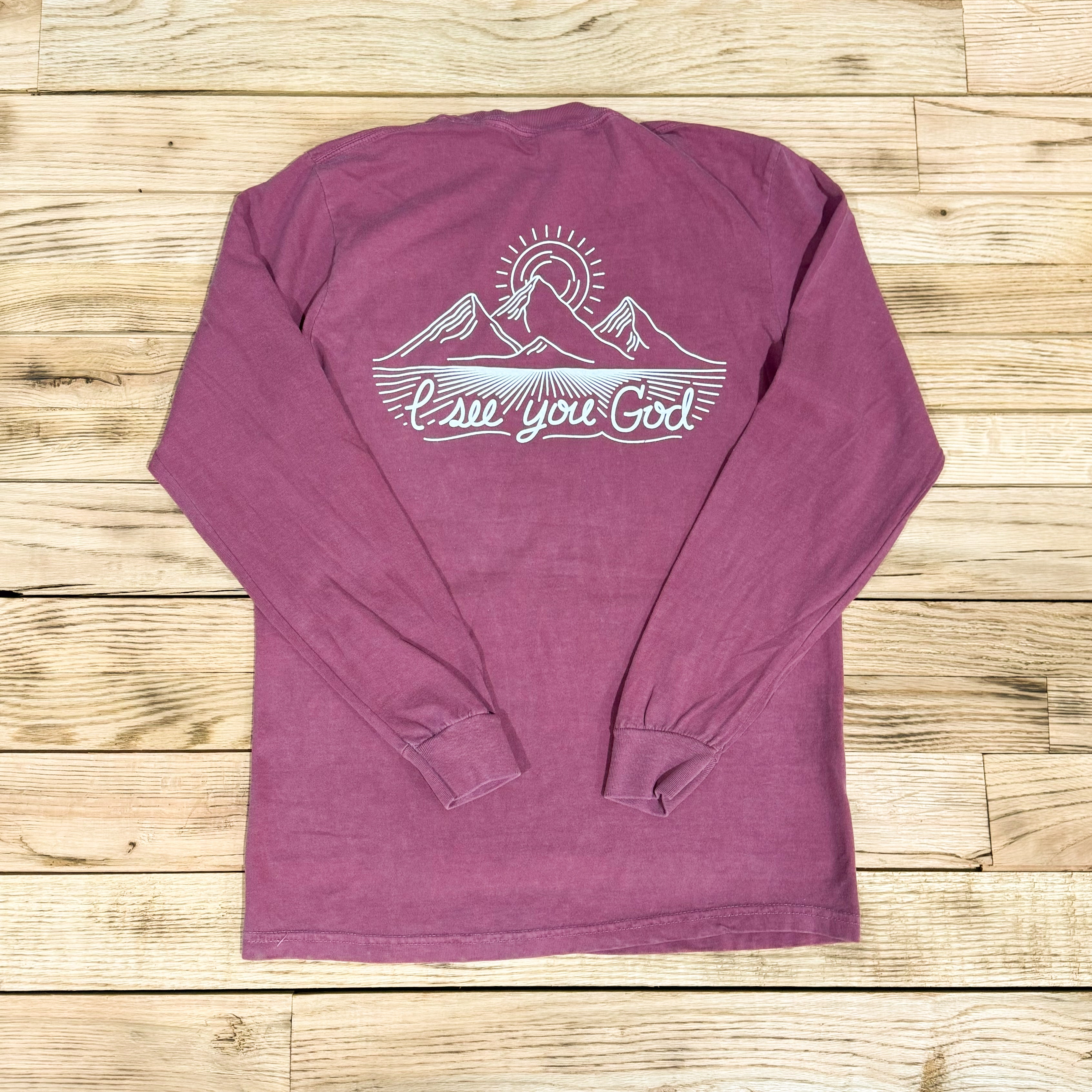 【ESC STUDIO】24FW★ B.I.R washing pocket long sleeve I See You God Mountainscape Garment Dyed Pocket Long Sleeve