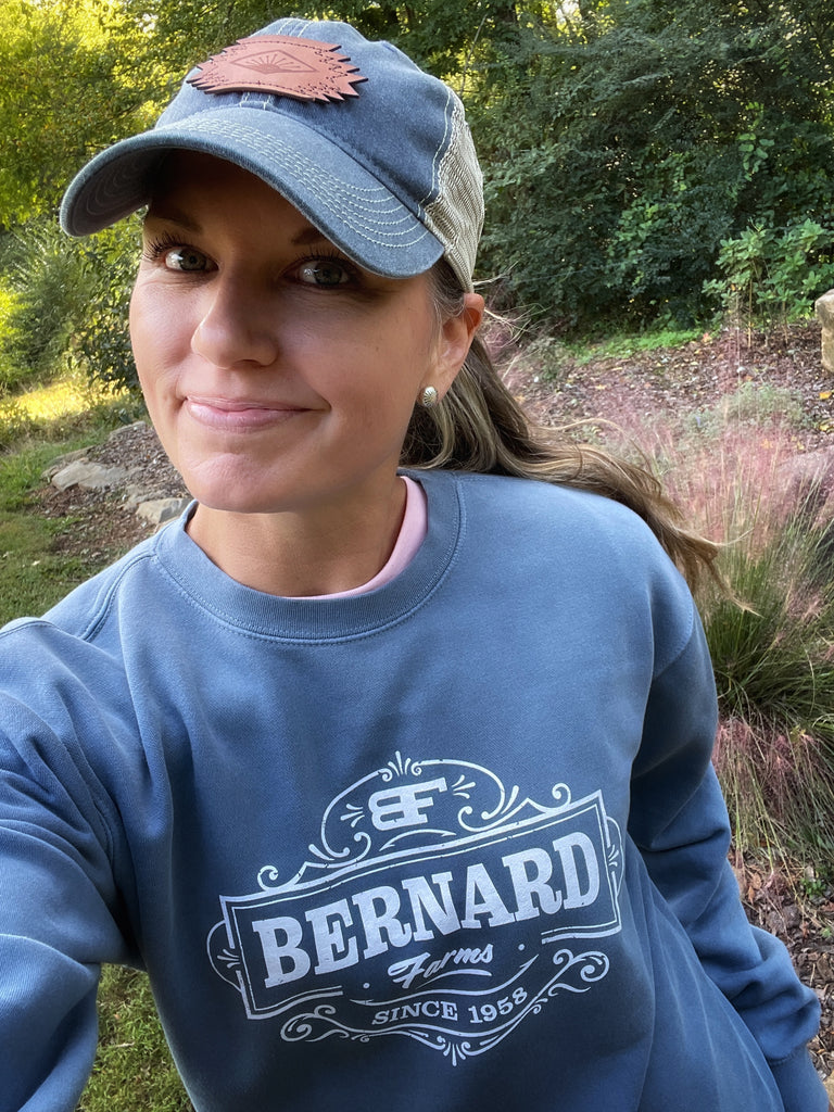 Bernard Farms Scroll Midweight Pigment-Dyed Crewneck Sweatshirt