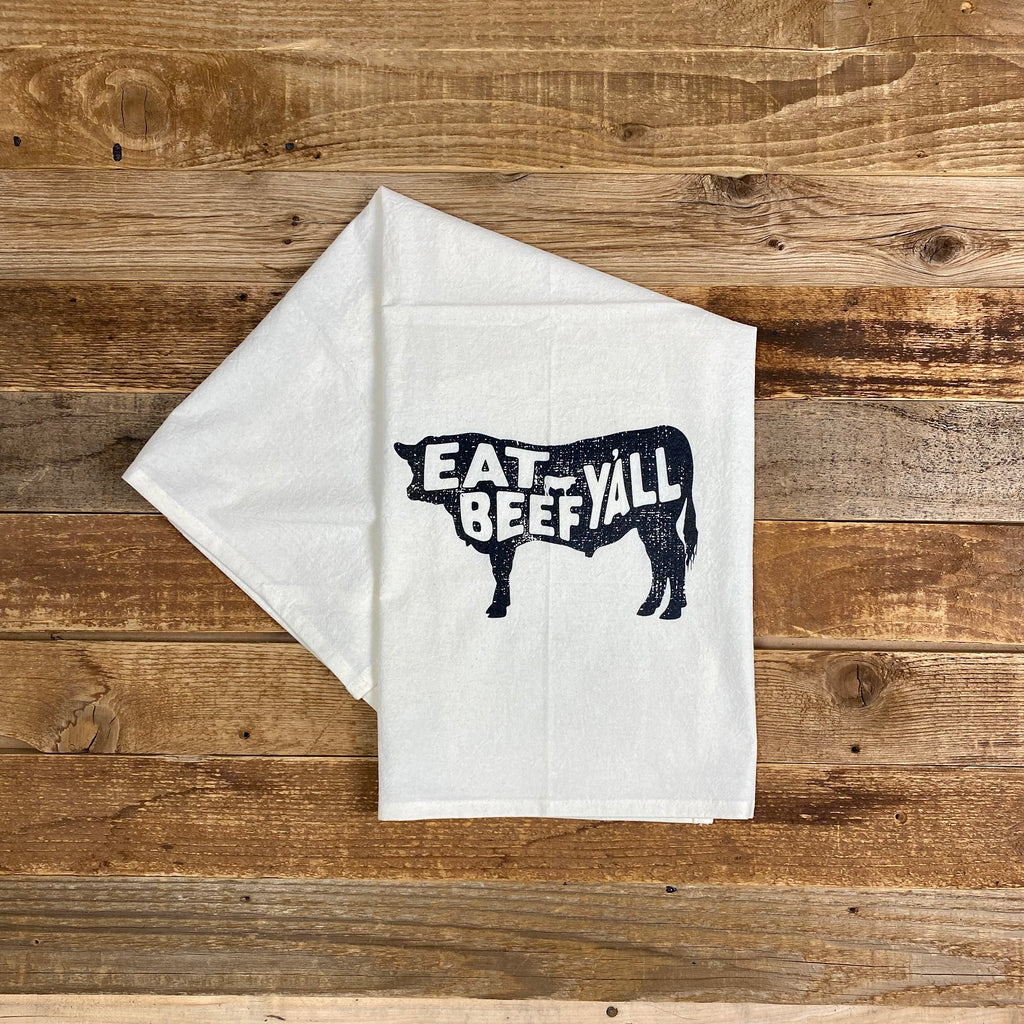 Eat Beef Flour Sack Towel - This Farm Wife
