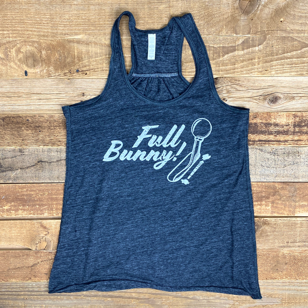 Women's Full Bunny Jersey Tank - Charcoal - This Farm Wife