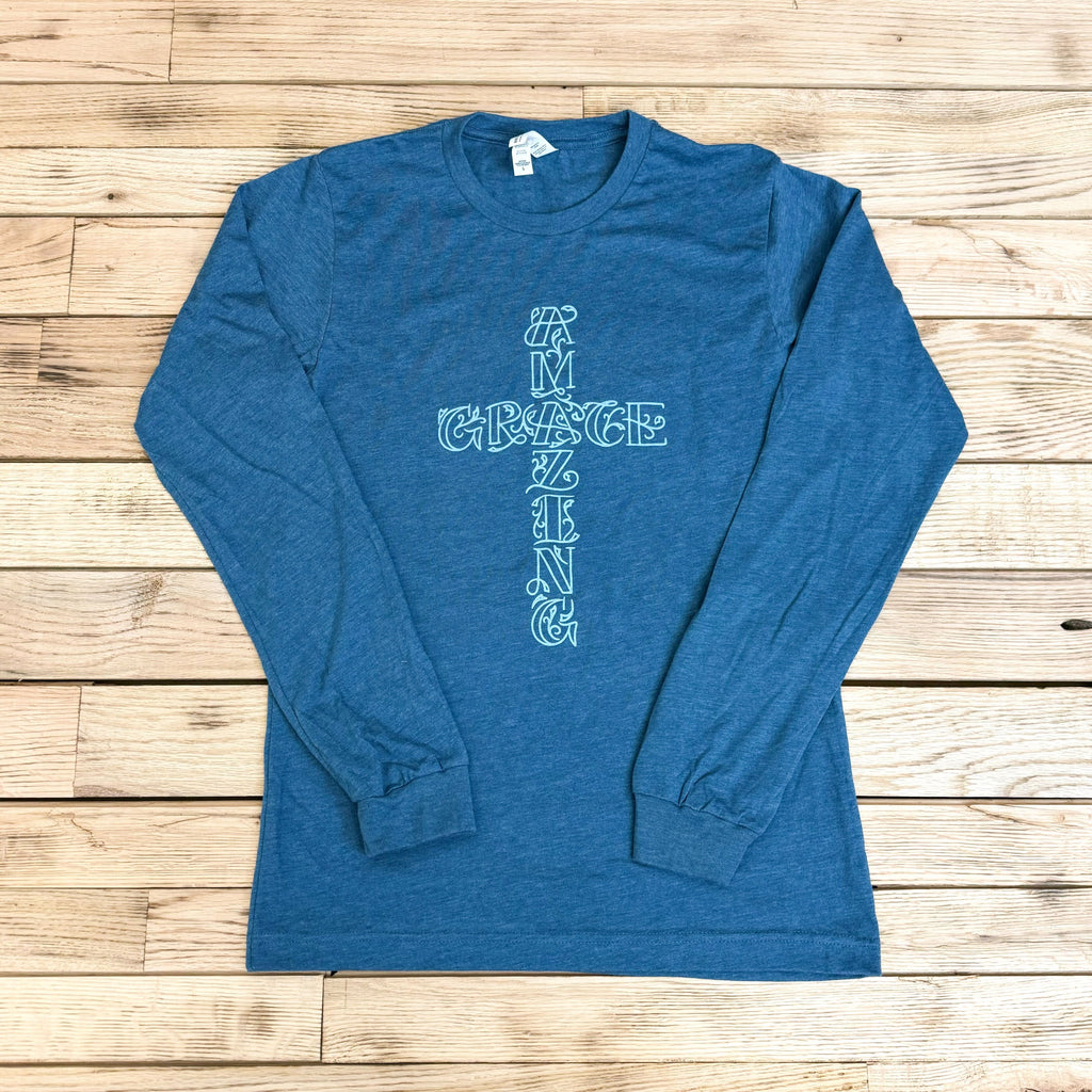 Amazing Grace Long Sleeve - Heather Deep Teal