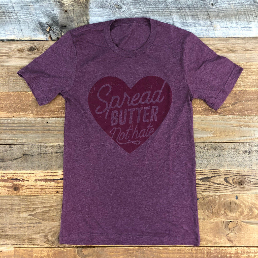 UNISEX Spread Butter Tee - Maroon - This Farm Wife