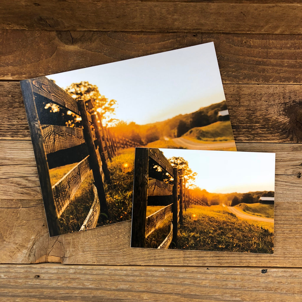 Sunset Fence Line Print - This Farm Wife