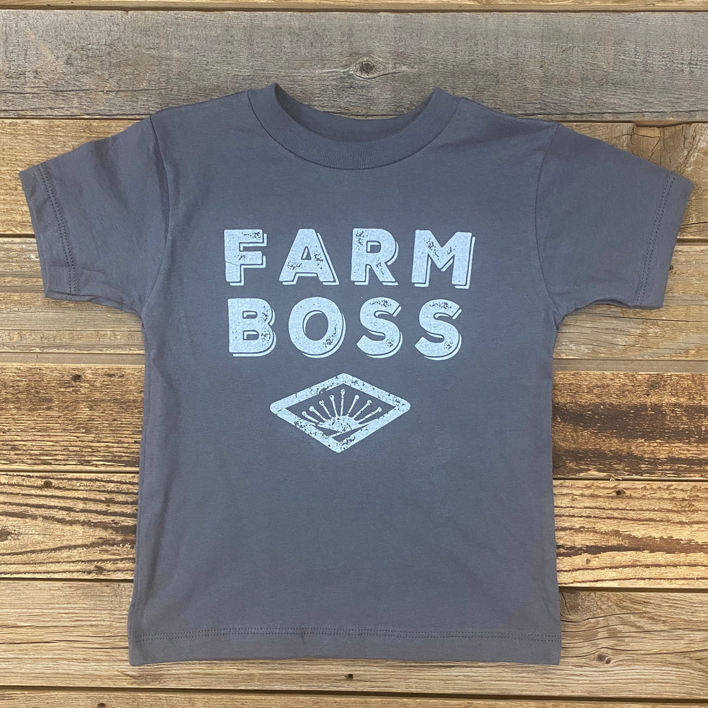 TODDLER Farm Boss Tee - Asphalt - This Farm Wife