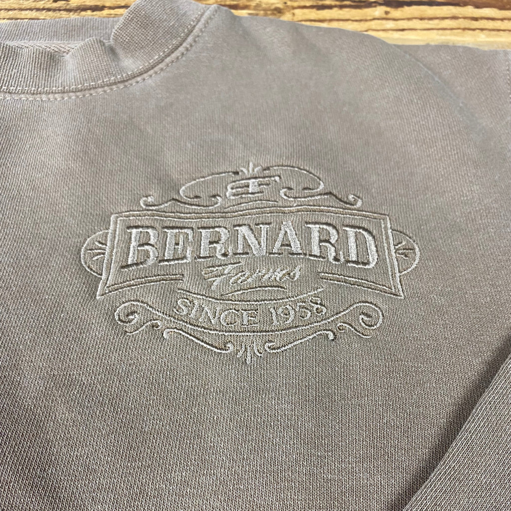 Bernard Farms Embroidered Scroll Midweight Pigment-Dyed Crewneck Sweatshirt