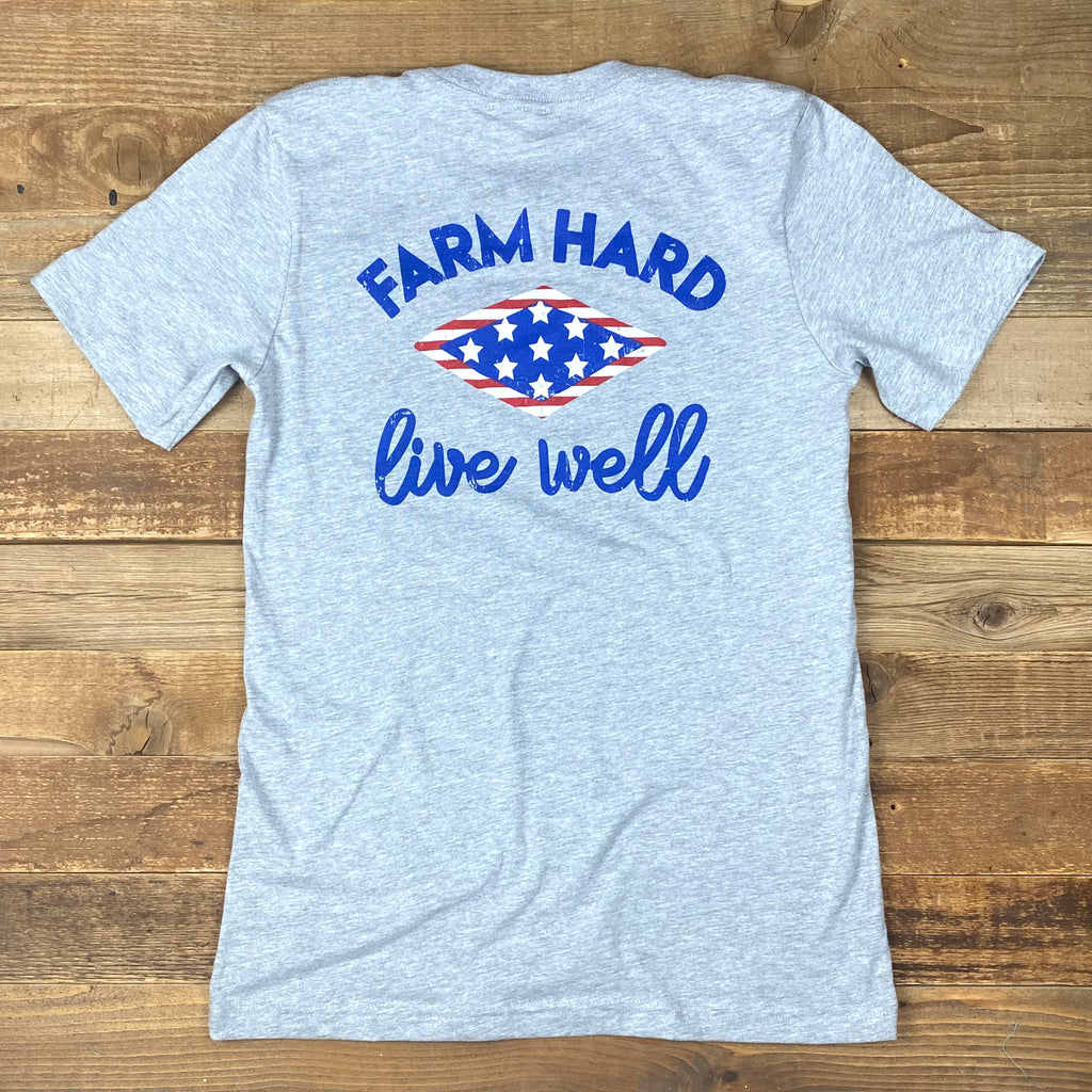 Farm Hard Patriot Tee - Made in The USA 🇺🇸 - This Farm Wife