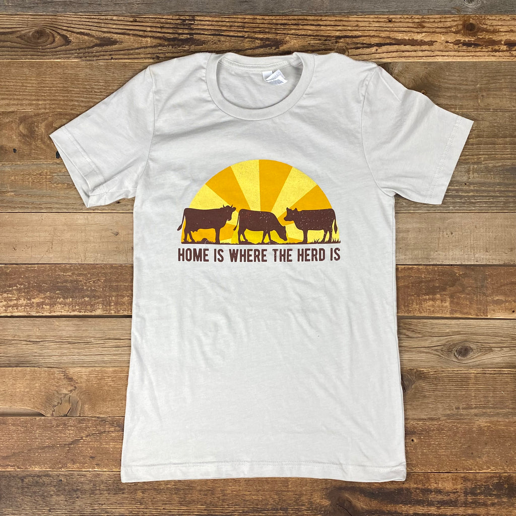 Home Is Where The Herd Is Tee - This Farm Wife
