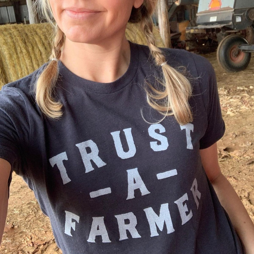 UNISEX Trust A Farmer Tee - Dark Grey - This Farm Wife